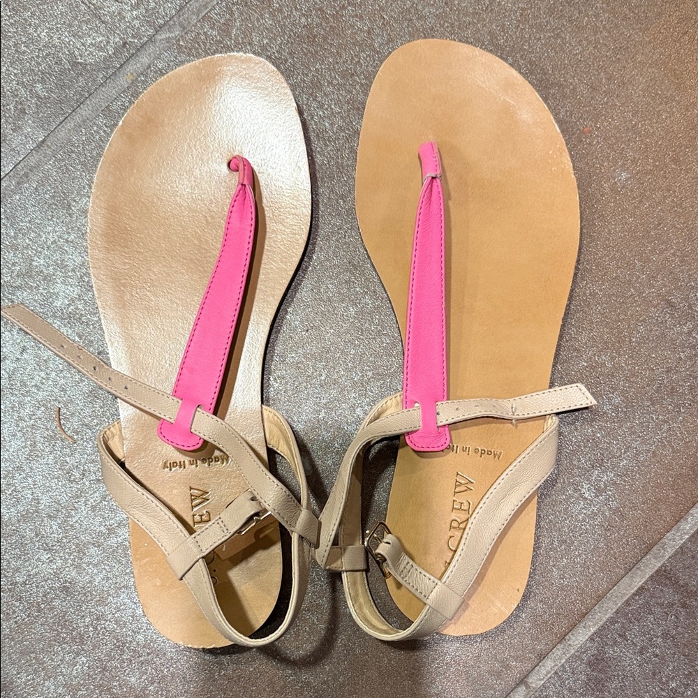 Beautiful 2 tone flat sandals from J crew